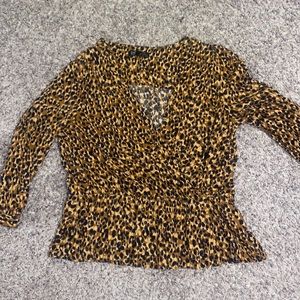 Zara Leopard Print Blouse